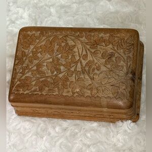 Carved Wooden Jewelry Box